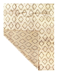 Beige color hand knotted Moroccon 8' X 9'11''