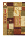 Multi Color Hand Knotted Modern 4'1'' X 6'1''