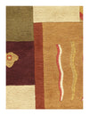 Multi Color Hand Knotted Modern 4'1'' X 6'1''