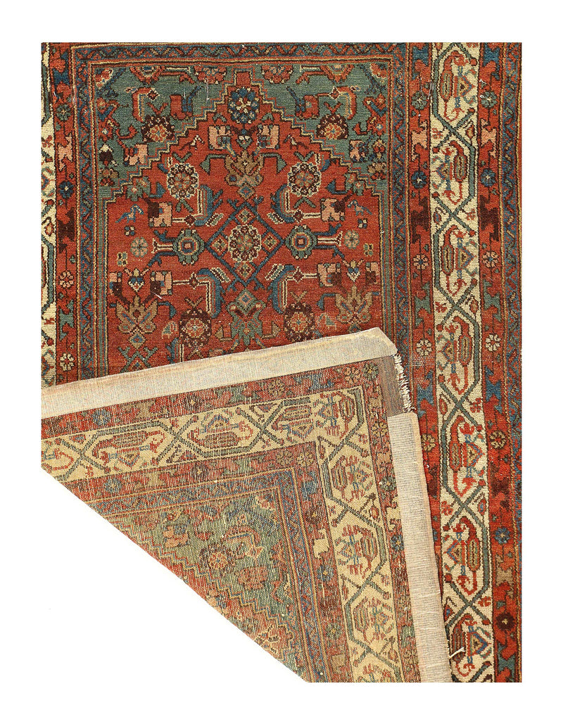 Rust Color Persian Antique Hamadan 3' X 4'9''