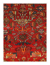 Red Color Fine Hand Knotted Antique N.W 4'8'' X 6'4''