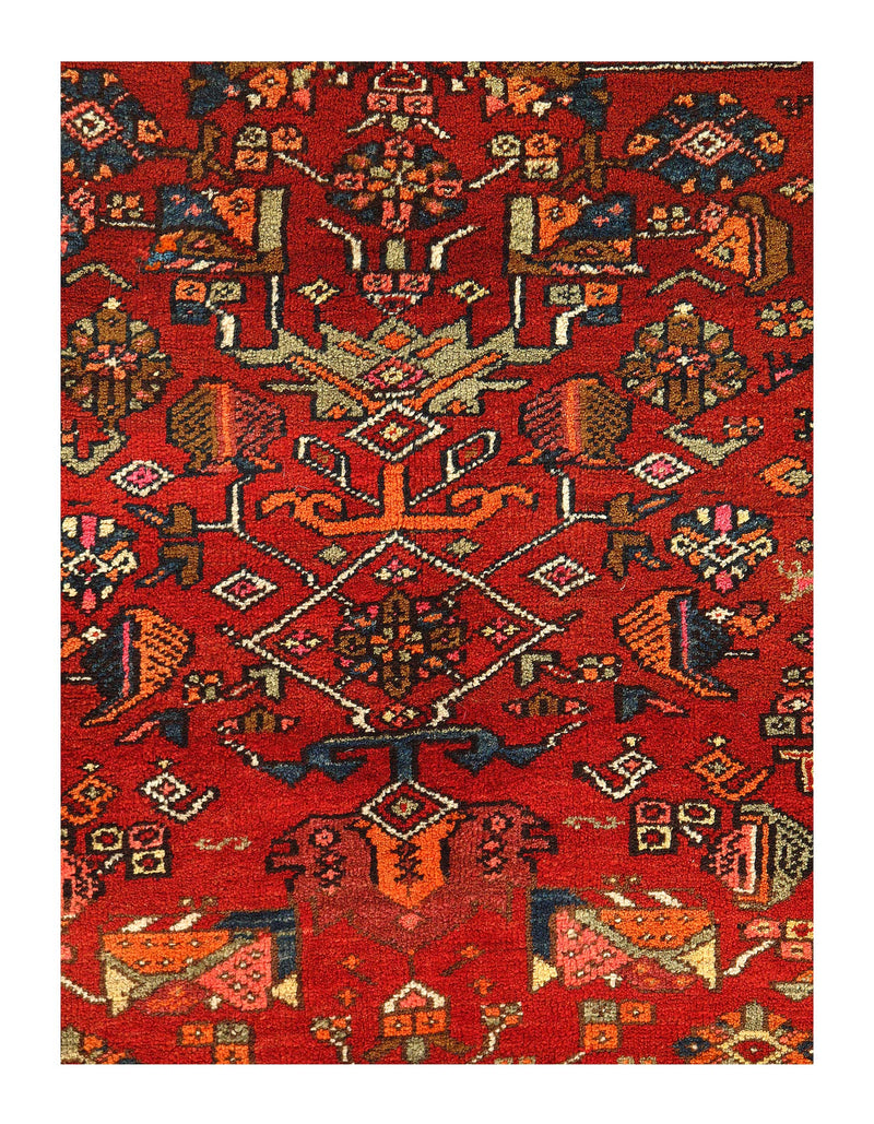 Red Color Fine Hand Knotted Antique N.W 4'8'' X 6'4''