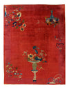 Red color Antique Chinese Art Deco 9' X 11'5''