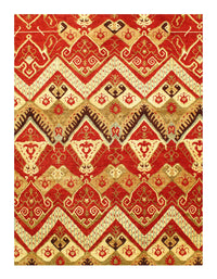 Multi Color Fine Hand Knotted Ikat Rug 9'11'' X 14'