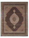 Black Tabriz Design silk & woo 8' X 10'