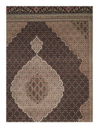 Black Tabriz Design silk & woo 8' X 10'