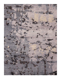 Gray Modern Rug Bamboo silk 8' x 10'