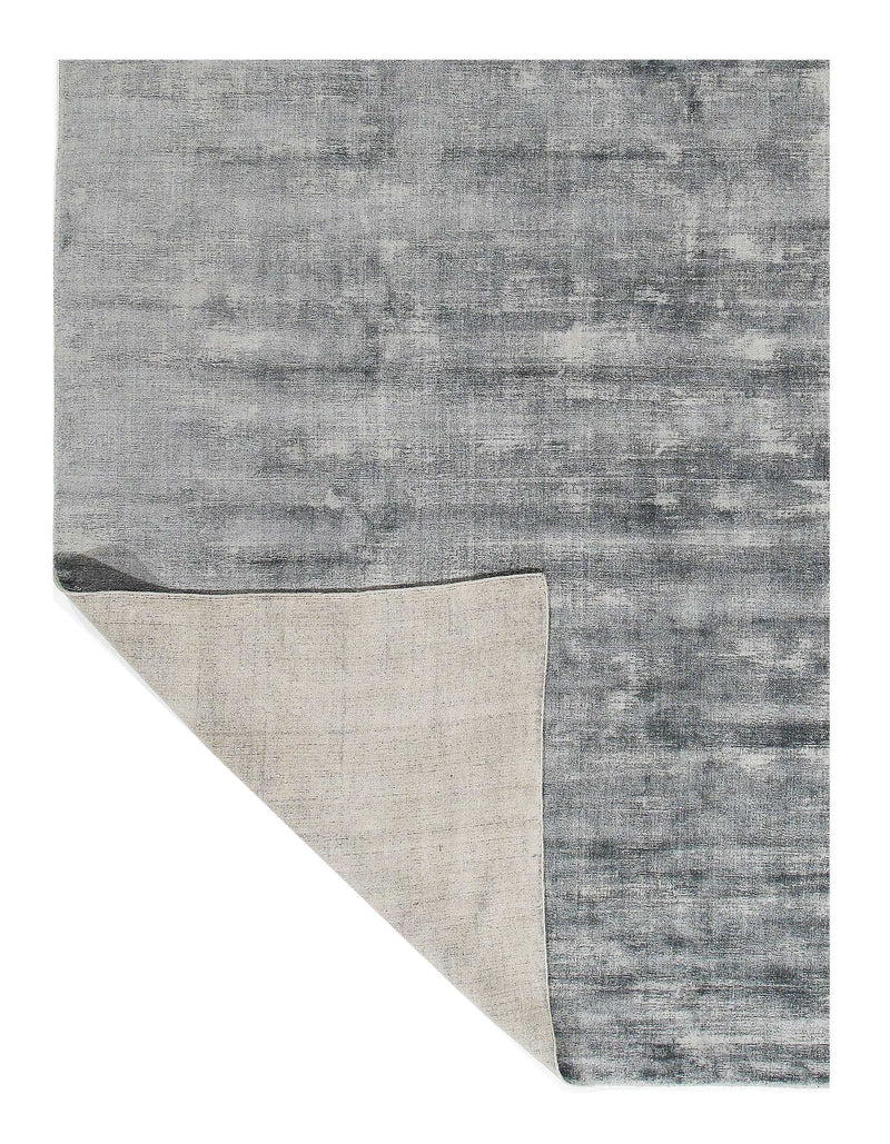 Hand-Knotted Wool/Silk Gray Area Rug - 8'10" x 12'