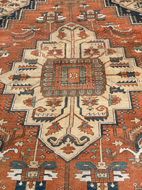 Rust Color Persian Antique Serapi 11' X 13'11''