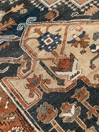 Rust Color Persian Antique Serapi 11' X 13'11''