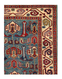 Contemporary Pak Kazak Lamb's Wool Rug - 3'6" x 5'