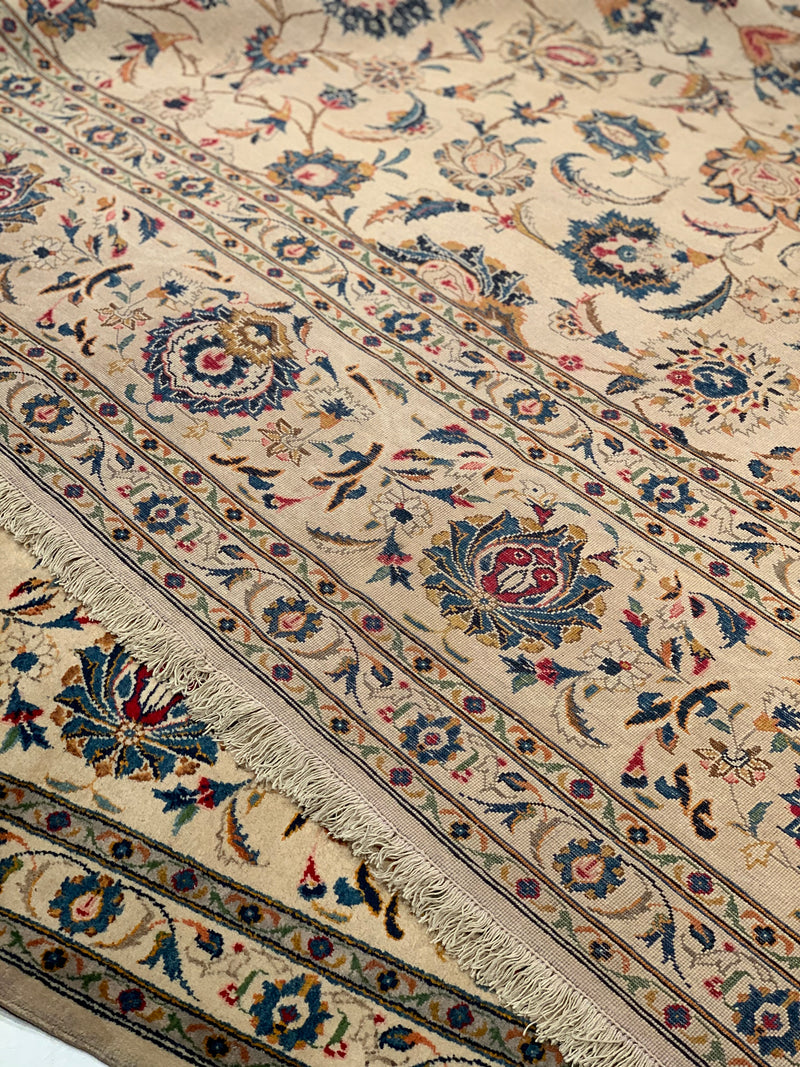 Original Kashan Hand-Knotted Rug - 10' X 13'1"