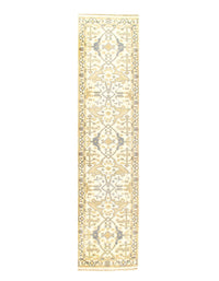 Ivory Fine Hand Knotted Oushak Runner 2'5'' X 10'