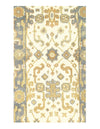 Ivory Fine Hand Knotted Oushak Runner 2'5'' X 9'9''