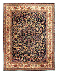 Indo Kashan Design Hand Knotted Rug - 9'1" X 12'3"