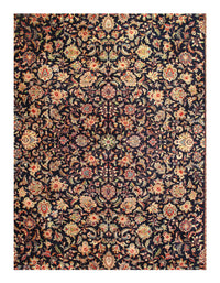 Indo Kashan Design Hand Knotted Rug - 9'1" X 12'3"