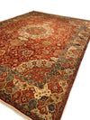 Rust Color Fine Hand Knotted Persian Design Tabriz Design 9'1'' X 12'1''