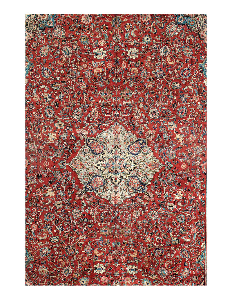 Red color Fine Hand Knotted Persian Mahal 12' X 18'9''