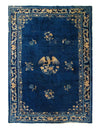 Navy Blue Antique Chinese Art Deco Rug 6'2'' X 8'9''