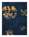 Navy Blue Antique Chinese Art Deco Rug 6'2'' X 8'9''