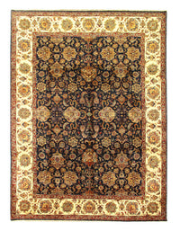 Navy Blue Fine Hand Knotted Agra 9' X 12'7''