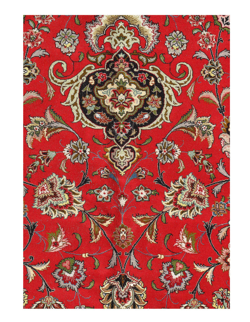 Red Persian Tabriz Design silk & wool 11'5'' X 16'2''