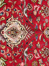 Red Persian Tabriz Design silk & wool 11'5'' X 16'2''