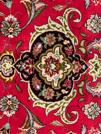 Red Persian Tabriz Design silk & wool 11'5'' X 16'2''