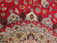 Red Persian Tabriz Design silk & wool 11'5'' X 16'2''