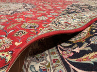 Red Persian Tabriz Design silk & wool 11'5'' X 16'2''