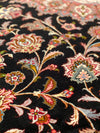 Black Persian Tabriz Design Silk & wool 8'.3'' x 9'.9''