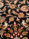 Black Persian Tabriz Design Silk & wool 8'.3'' x 9'.9''