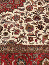 Ivory Persian Tabriz Design silk & wool 8' 1'' X 11'6''