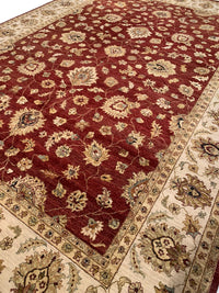 Rust Color Fine Hand Knotted Farahan Design 10' X 14'2''