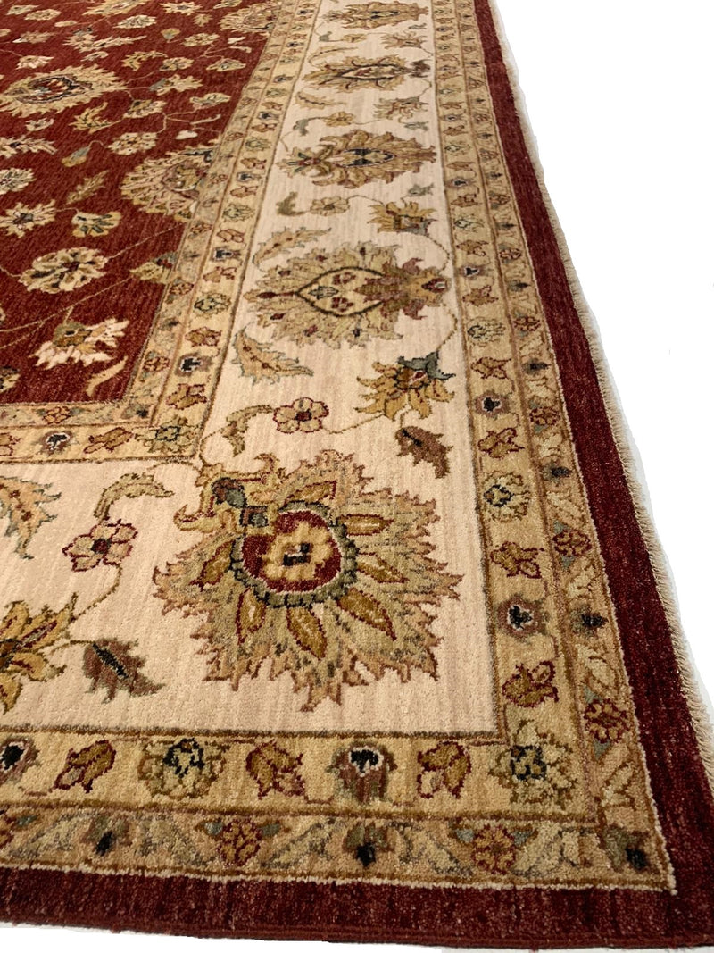 Rust Color Fine Hand Knotted Farahan Design 10' X 14'2''