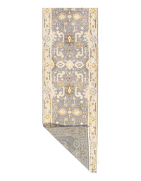 Gray Fine Hand Knotted Oushak Runner 2'7'' X 10'3''