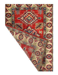 Contemporary Pak Kazak Lamb's Wool Rug - 2' x 3'