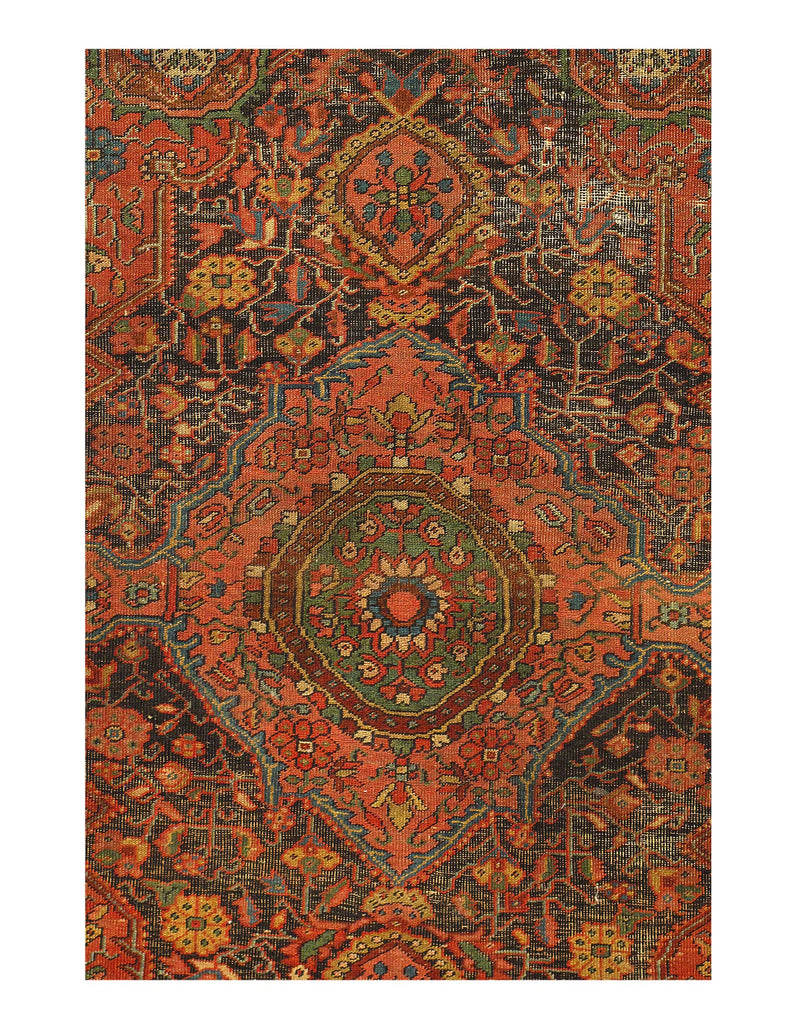 Rust Color Persian Antique Farahan 3'4'' X 5'