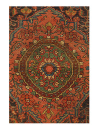 Rust Color Persian Antique Farahan 3'4'' X 5'