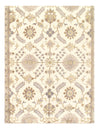 Ivory Fine Hand Knotted Oushak Rug 9' X 12'