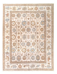 Ivory Fine Hand Knotted Oushak Rug 13'11'' X 18''