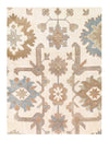 Ivory Fine Hand Knotted Oushak Rug 13'11'' X 18''