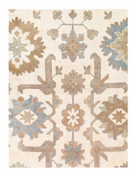 Ivory Fine Hand Knotted Oushak Rug 13'11'' X 18''