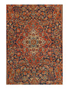 Navy Blue Fine Hand Knotted Persian Antique Kashan 4' X 6'11''