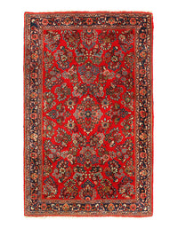 Fine Hand Knotted Persian Antique Sarouk 4'3'' X 6'7''