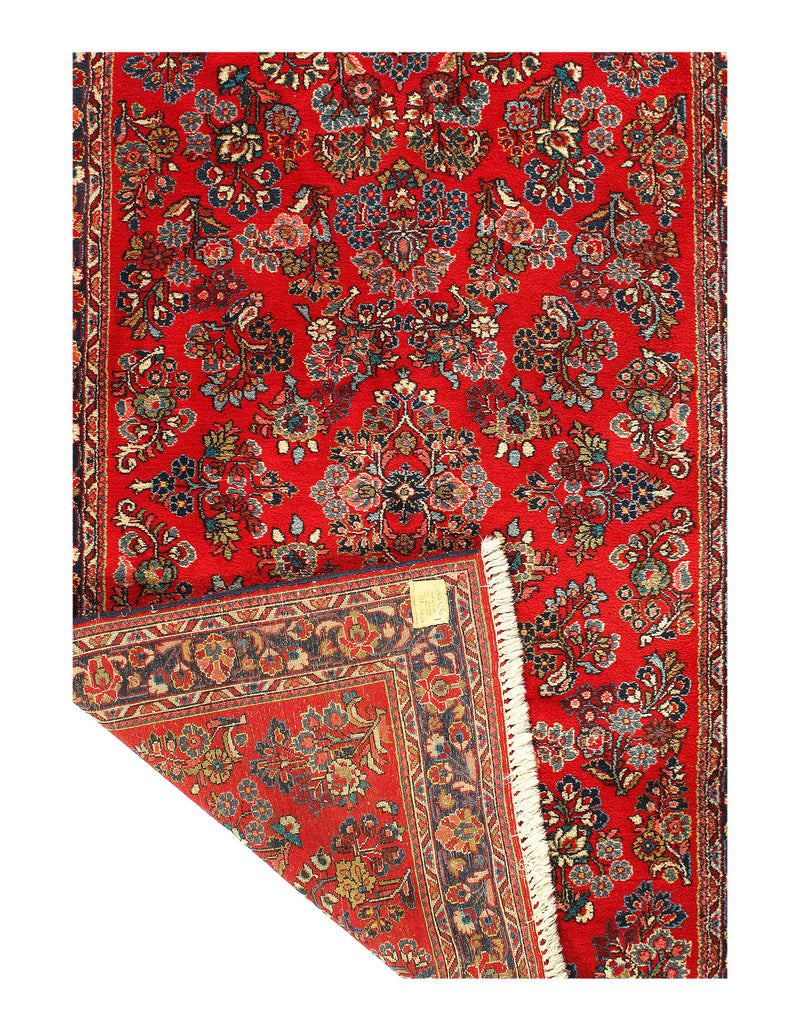 Fine Hand Knotted Persian Antique Sarouk 4'3'' X 6'7''