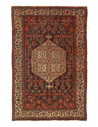 Rust Color Persain Antique Bidjar 4'4'' X 6'8''