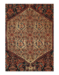 Rust Color Persain Antique Bidjar 4'4'' X 6'8''