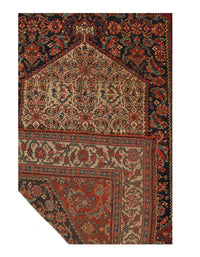 Rust Color Persain Antique Bidjar 4'4'' X 6'8''