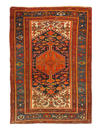 Fine Hand Knotted Persian Antique Hamdan 4'3'' X 6'3''